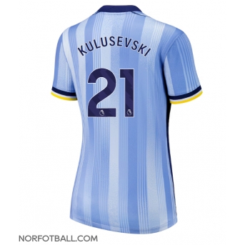 Billige Fotballdrakt Tottenham Hotspur Dejan Kulusevski #21 Replika Bortedrakt Dame 2024-25 Kortermet